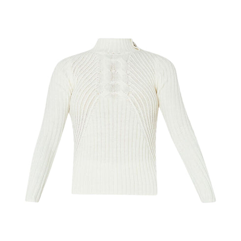 Maglia Donna con ricamo a coste Panna Liu Jo- Francavilla Moda